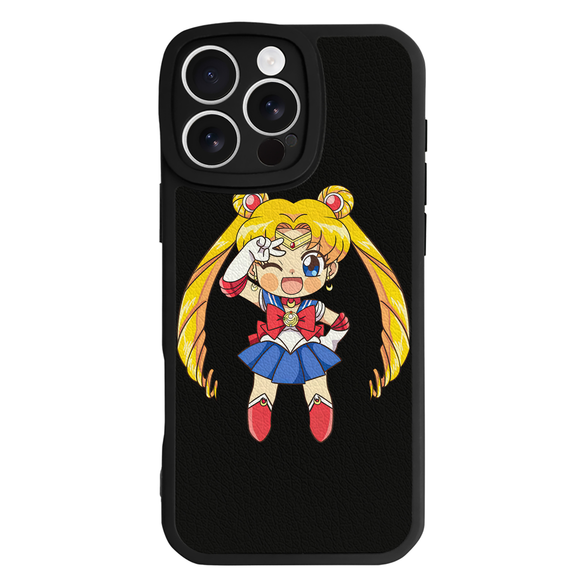 （画像用） 美少女戦士セーラームーン 月野 うさぎ つきの うさぎ Sailor Moon Tsukino Usagi 【iPhone 16シリーズ対応】シリコンスマホケース（レザー調） 材質：シリコン